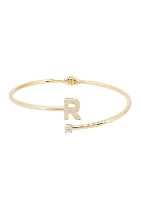 Initial Bangle Gold R - LATELITA Bracelets
