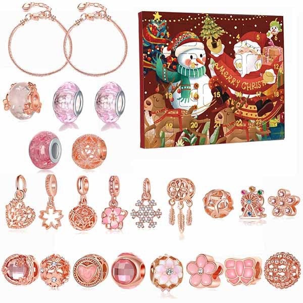 Leaper Christmas Rose Gold Jewelry Advent Calendar