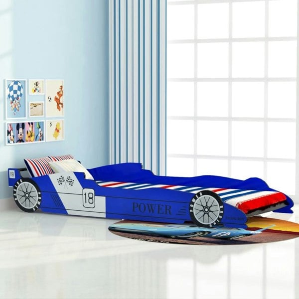 Berkfield Children's Race Car Bed 90x200 cm Blue