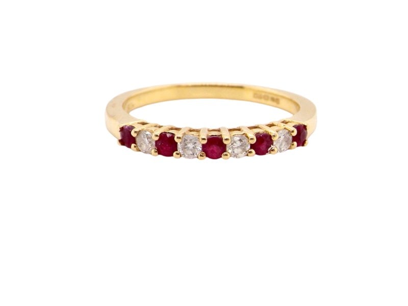 A half hoop Ruby and Diamond Eternity ring