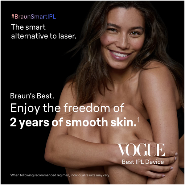 Braun Smart IPL Skin i·expert, At Home Hair Removal, With Free App, 2 Smart Heads, PL7211