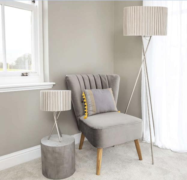 Sabella 43cm Table Lamp Satin Nickel