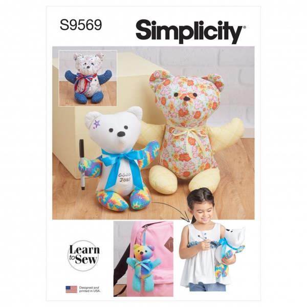 Simplicity Sewing Pattern 9569, Toys A (S-M-L) - Beginner, Easy