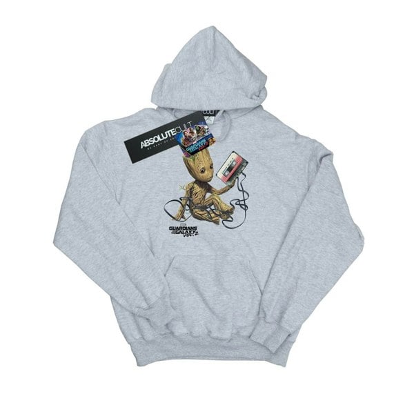 Marvel Boys Guardians Of The Galaxy Groot Tape Hoodie - Sports Grey