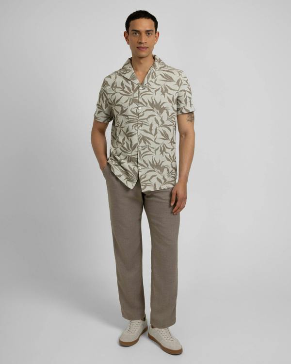 Steel & Jelly Oval - Leaf Jacquard Short Sleeve Shirt