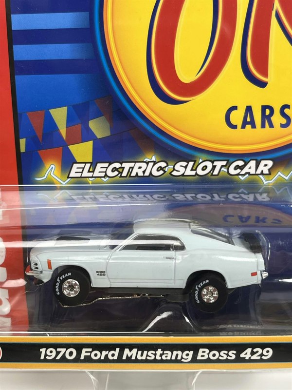 Auto World Slot Cars 1970 Ford Mustang Boss 429 Light Blue Thunderjet Ultra G HO Slot Car SC377-1