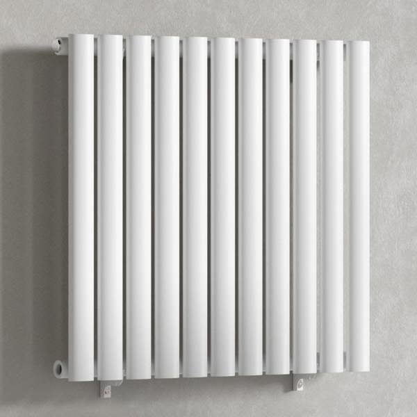 White-660-x-600-mm-Modern-Horizontal-Column-Designer-Radiator-Oval-Single-Panel-Radiator-Heater
