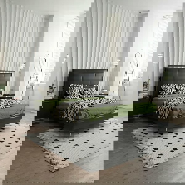 Kinza King Size / Super King Size Bed, Black-Weilai Concept-Weilai Concept