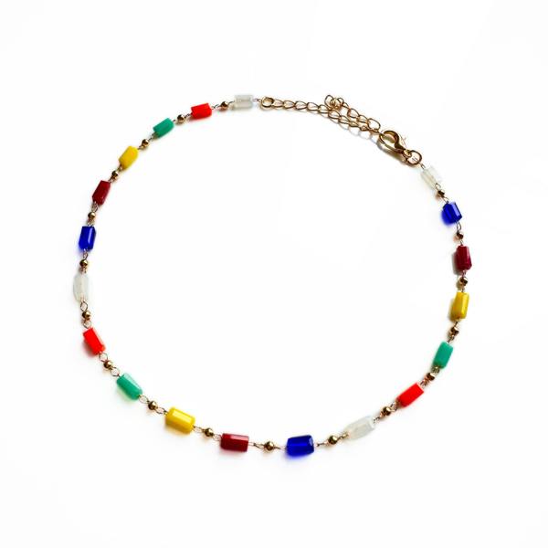 Luxe Tones Maggie Rainbow Beaded Dainty Anklet