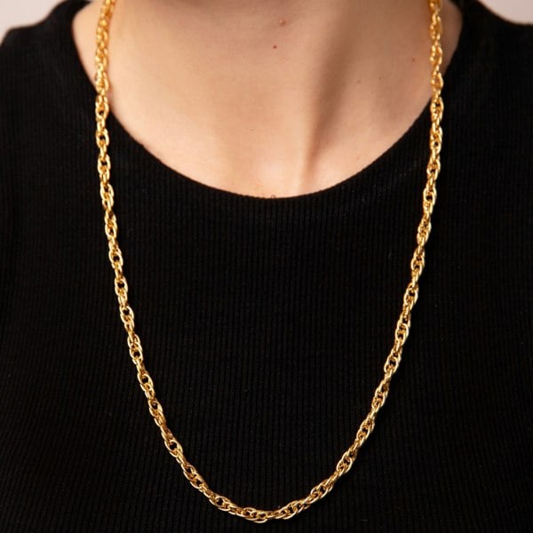 Gold Trip Vintage Double Link Chain Necklace