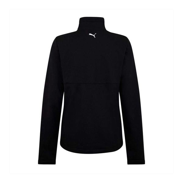 Puma Mens Half Zip Relaxed Fit Fleece Top - Black - 