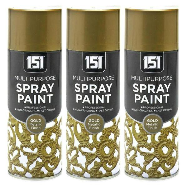 151 3X 151 Gold Metallic Spray Paint 400ml