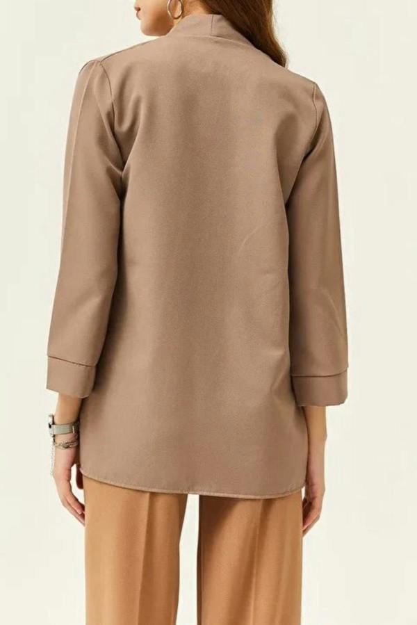 Hoxton Gal Satin Shawl-Collar Blazer