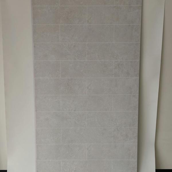 Britwall Brick Light Grey Matt PVC Shower Panel – Light Grey