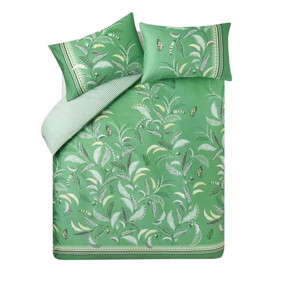 Sara Miller Fern Garden Spring Green Super King Duvet Cover Set
