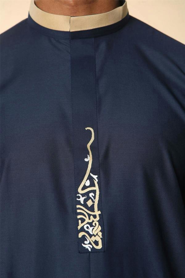 Infinity Leather Men's Thobe Arab Saudi Emirati Islamic Clothing Jubba Robe