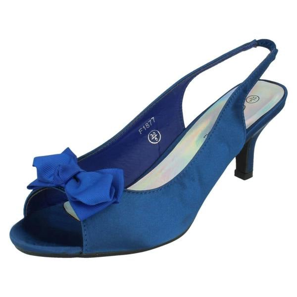 Spot On Ladies Spot On Slip On Slingback Heels