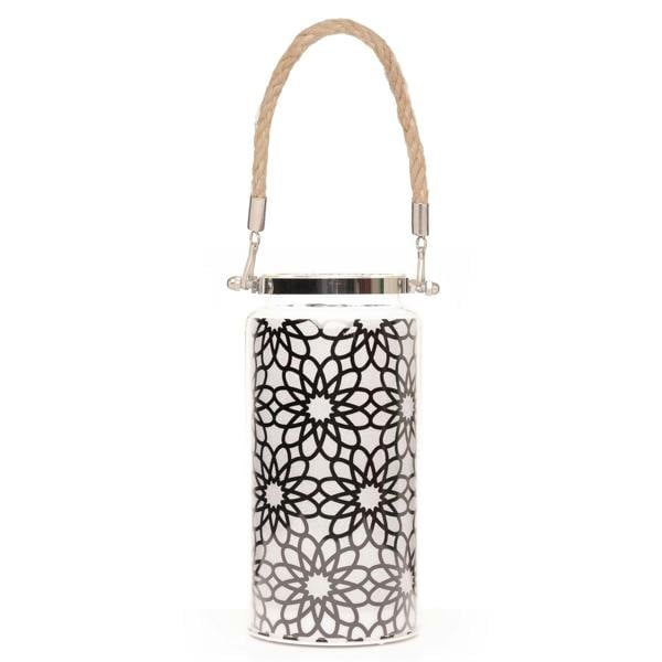2cm Christmas Decorated Jar Table Flowers Design Black Lantern Light image 4