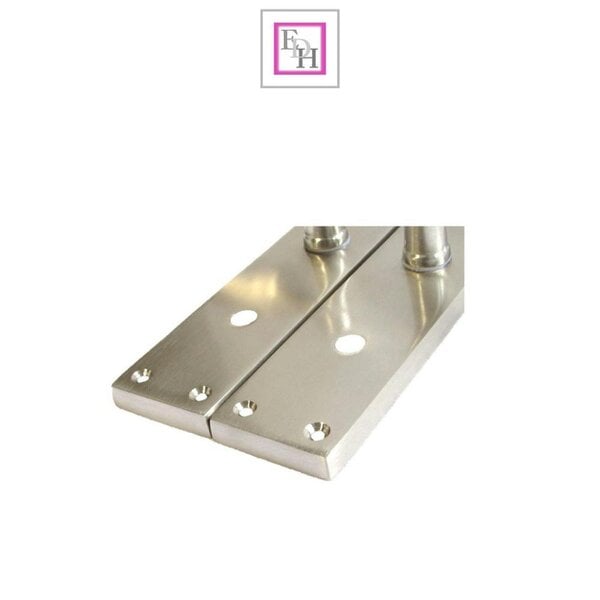 EDH Door Hardware Internal Satin Bathroom Door Handle with Privacy Lock Set Victorian Style,  2 Pairs
