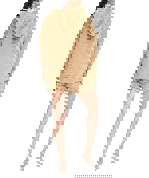 Smart Living Ladies Soft Fleece Hoodie & Shorts Set - Cozy, Stylish Loungewear - Toffee