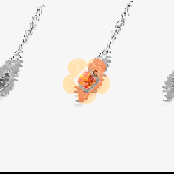 THOMAS SABO Silver Orange Cold Enamel & Cubic Zirconia Flower Charm 2029-041-8