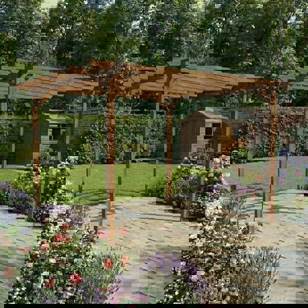 Arbor Garden Solutions Chamfered Wooden Garden Pergola Kit