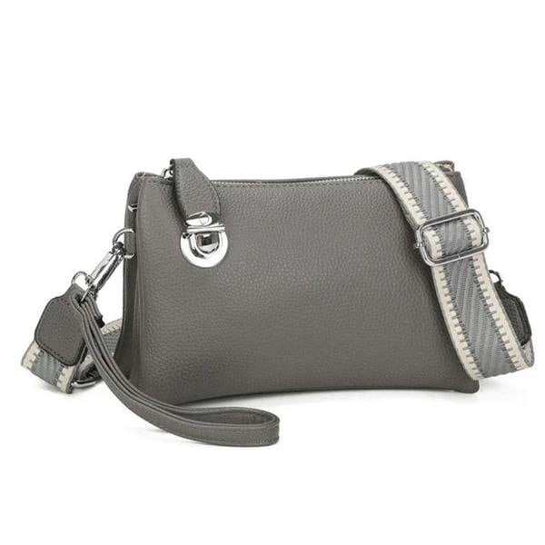 Love EMVY Embolden Collection Faux Leather Crossbody Bag with Wrist Strap