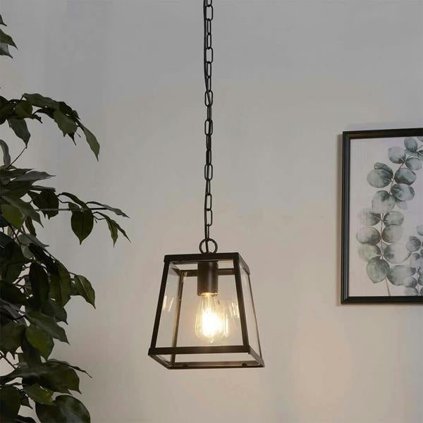 1 LIGHT INDUSTRIAL PENDANT BLACK