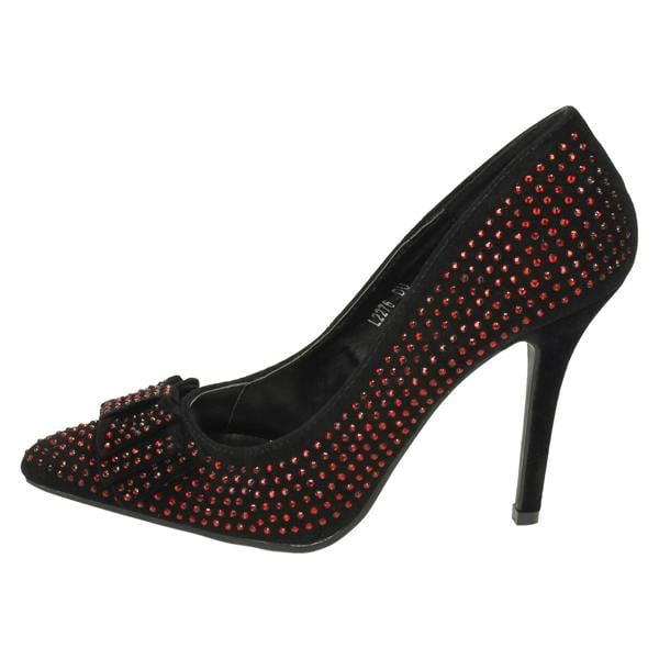 Anne Michelle Ladies Anne Michelle Diamante Bow Detail Party Shoes
