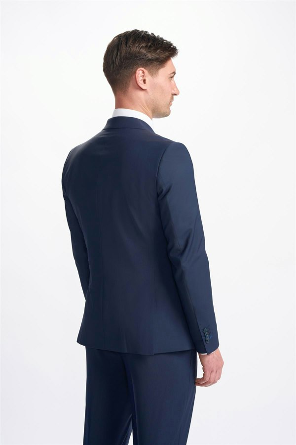 Bond Navy Double Breasted Blazer Back