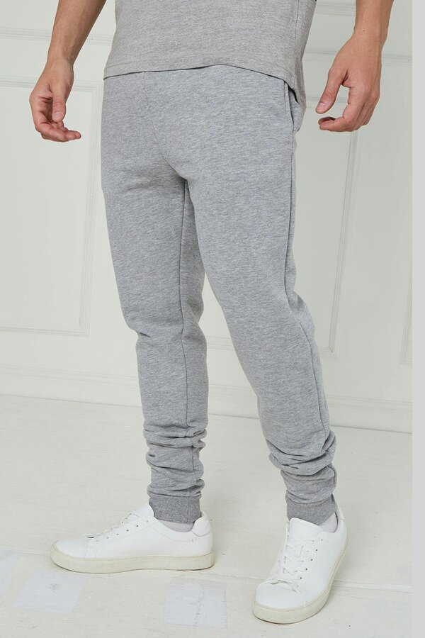 Men’s Grey Slim Fit Joggers - Tall - Light Grey