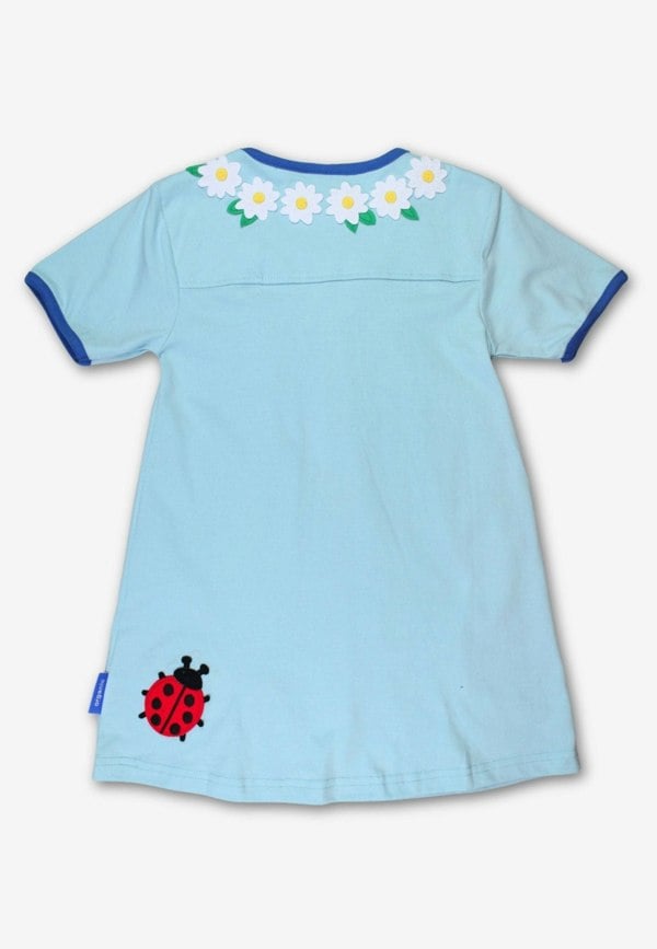 Organic English Garden Applique T-Shirt Dress - Toby Tiger