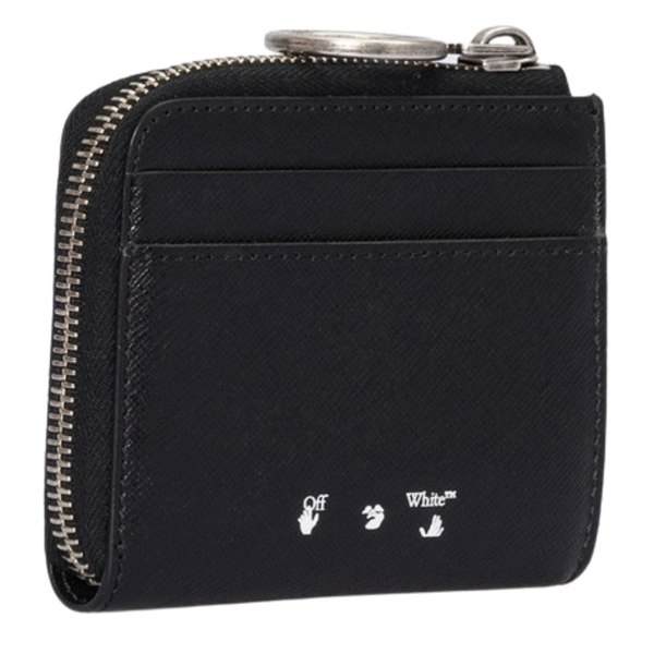 Off-White Binder Diag Safe Zip Black Wallet