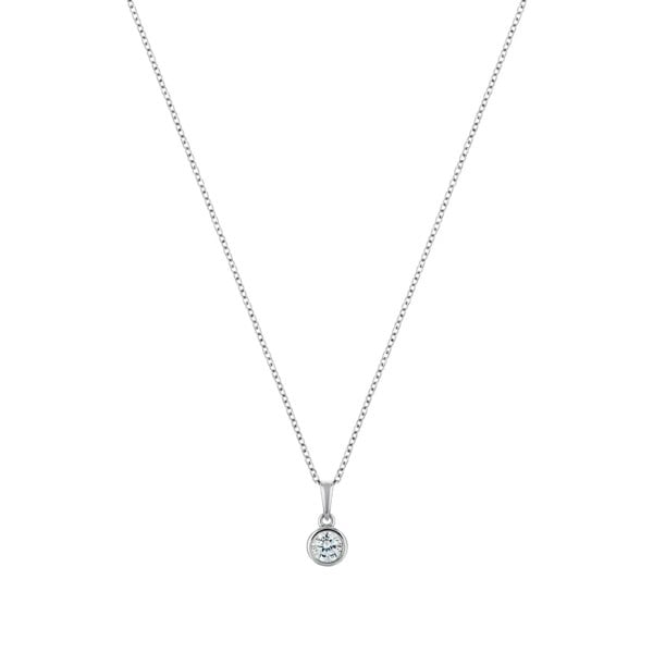 LaBante London Ethically & Sustainably Made Moissanite Circle of Life Sterling Silver Necklace