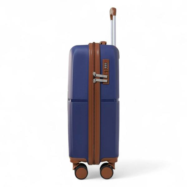 Infinity Luggage Strong Hard Shell Suitcase Set 8 Wheel Cabin Luggage Holiday Travel Case