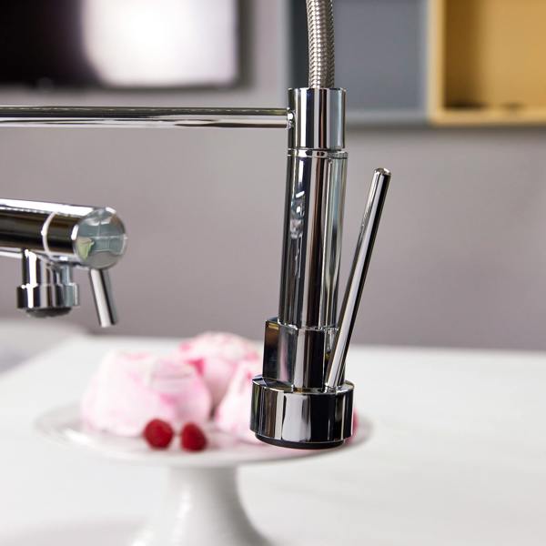Flode Alta | Single Lever Kitchen Sink Mixer Tap with Swivel Spout | Polished Chrome Finish