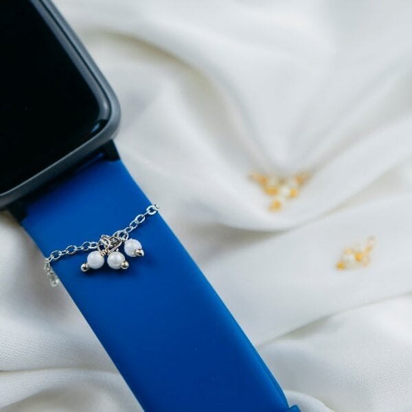 The Colourful Aura Minimalistic Small Pearl Dangle Watch Strap Jewellery Accessories Charm