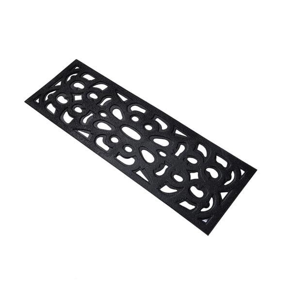 Nicoman Victorian Style Eco-Friendly Rubber Step Mat - Black - Indoor/Outdoor