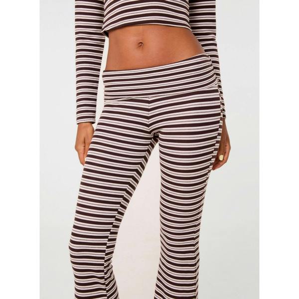 Pink Vanilla Stripe Foldover Trousers