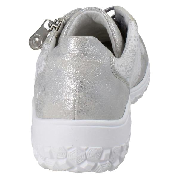 Rieker Womens Rieker Extra Wide Detailed Lace Up Trainers With Side Zip 59501