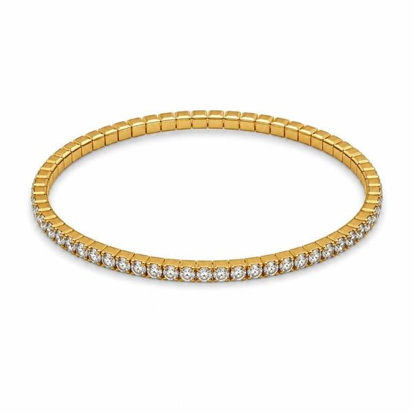 Say It With Stretch Tennis Bracelet - Yellow Gold