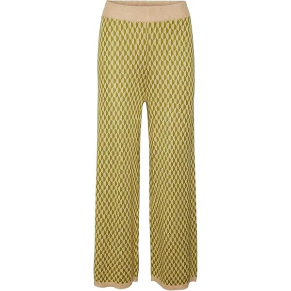 Vero Moda Womens/Ladies Urina Ribbed Geometric High Waist Trousers - Woodbine - 