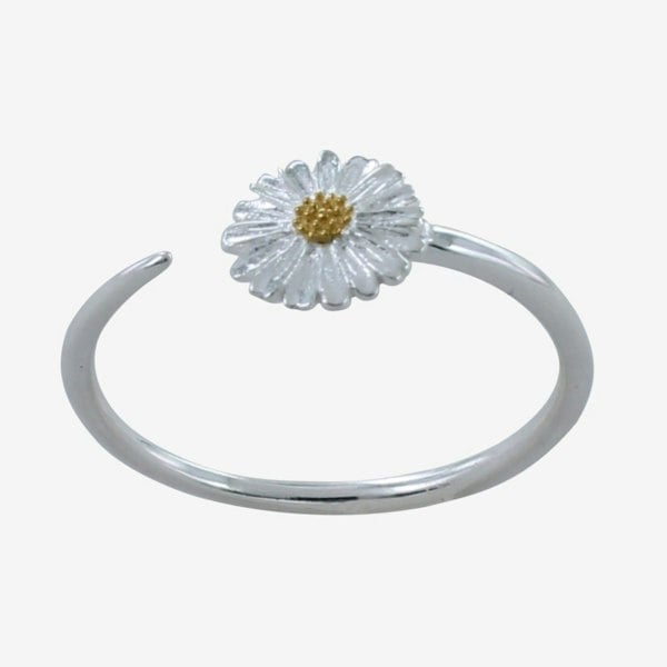 Sterling Silver Adjustable Daisy Ring - Reeves & Reeves