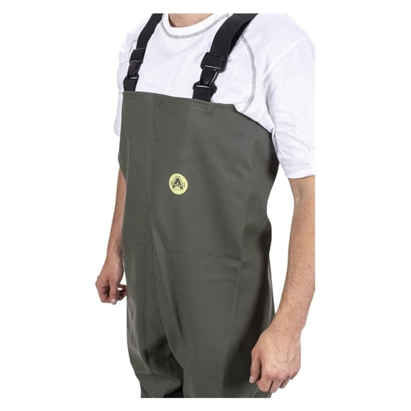 Amblers Safety Tyne Unisex Chest Safety Waders in Green
