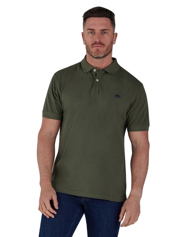 Raging Bull Mens Classic Organic Polo Shirt - Army Green