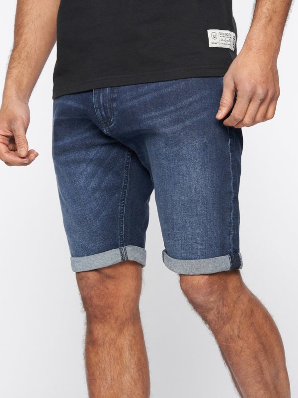 Duck and Cover Zeki Shorts Dark Wash