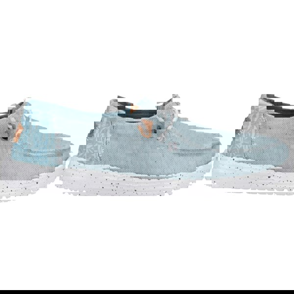 HEYDUDE Wendy Heathered Slub Tropical Shoes - Blue