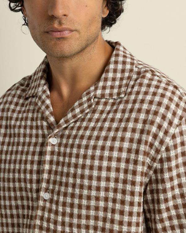 Larsson & Co Torben -Textured Check Short Sleeve Shirt