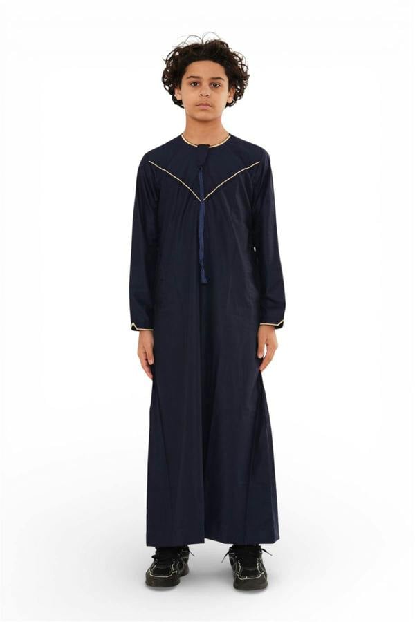 Infinity Leather Kids Boys Ramadan Moroccan Jubba Robe Djellaba Eid Thobe - K-TT-006