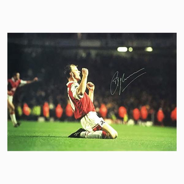 Dennis Bergkamp signed Arsenal 20"x 30" photo — Unframed